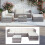 Poly-Rattan-Garnitur MCW-D24, Garten-/Lounge-Set Sofa 2