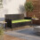 3-Sitzer Poly-Rattan Gartenbank Hamar, Sitzbank 2