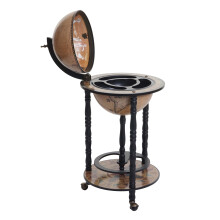 Globusbar MCW-D83, Minibar Hausbar Weinregal, Weltkugel Ø 33cm rollbar Eukalyptusholz MVG