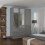 (Grey, 116cm) 3 Door High Gloss Wardrobe 1