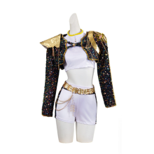 (A1087 Rumi, 130) Kids Adult K-Pop Demon Hunters Zoey Rumi Mira Costume Idol Movie Cosplay For Girls Party Role Playing Performance Suits