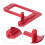 Supporto per servo RC 1/10 4-Link Low-Center alluminio rosso 5
