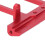 Supporto per servo RC 1/10 4-Link Low-Center alluminio rosso 10