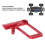 Supporto per servo RC 1/10 4-Link Low-Center alluminio rosso 4