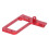 Supporto per servo RC 1/10 4-Link Low-Center alluminio rosso 12