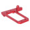Supporto per servo RC 1/10 4-Link Low-Center alluminio rosso 13