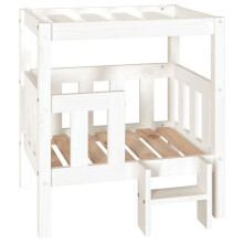 Letto per cane - HELLOSHOP26 - 65,5 x 43 x 70 cm - Legno di pino massello - Confortevole