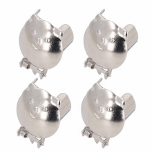 4er-Set schweineförmiger Kerzenlöscher, Silber, 0,7–1 Zoll
