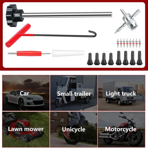 Quick Change Tire Valve Tool Kit, Tire Valve Stem Core Replacement Tool Kit, Perfect Tool for Replacing Leaking Valve 2