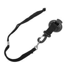 Correa de baño para perros talla S negra ventosa de ABS y nylon