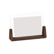 Walnut/Beech Photo Frame Acrylic U Shape Transparent Frame Desktop Wood Wedding Pictures Frame Office Decor C