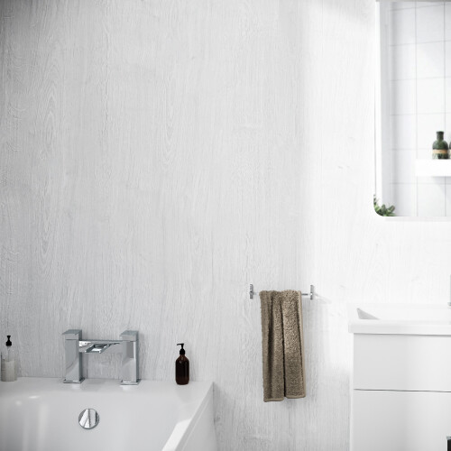 Vetona PVC Panel Ceiling White Wood Matt Cladding 250mm X 2700mm X 5mm 1