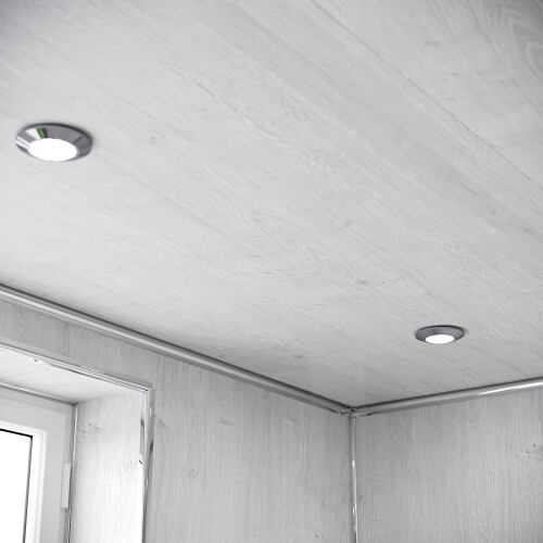 Vetona PVC Panel Ceiling White Wood Matt Cladding 250mm X 2700mm X 5mm 2