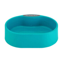 Heated Water Bowl for Dog Cat, Outdoor Warming Dog Bowl with Chew Beware Power Cord, Waterproof Heat Pet Bowl EU Plug