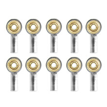10Pcs Metal M2 Link Tie Rod End Joint Buckle Steering Pushrod Tie Rod End for RC Car Boat Upgrade Parts,Silver