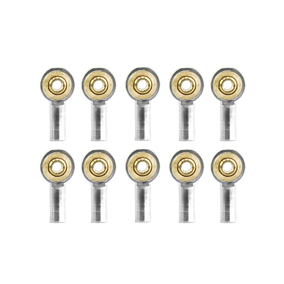 10Pcs Metal M2 Link Tie Rod End Joint Buckle Steering Pushrod Tie Rod End For Rc Car Boat Upgrade Parts, Silver 6033121062668