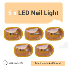5 StüCk NFC-Flash-Nagelaufkleber, LED-Bare-Chip, Intelligente Leuchtende Nagellampe, Nagelaufkleber-Verbesserung, GrüNes Licht