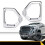 For  Sierra 2019-2021 Denali SLT Front Fog Light Outer Bezel Cover Chrome Set 5