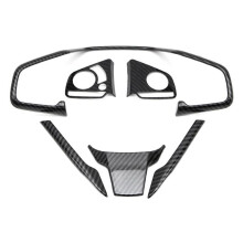 Steering Wheel Cover Trim for 2016 2017 2018 2019 2020 2021 Carbon Fiber Style
