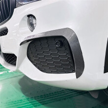 Car Front Bumper Lip Side Spoiler Fog Lamp Frames Cover for X5 F15 M Sport 2014-2018 Body Kit Splitter(Carbon Fiber)