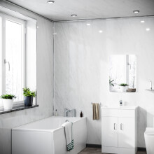 Nes Home PVC Wall Panel White Marble 2700mm x 250mm x 5mm Pack Of 4