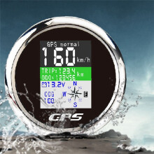 Marine Boot Auto GPS Snelheidsmeter Digitaal met GPS Antenne voor Motorjacht TFT Scherm Waterdichte Kilometerteller Wit & Zilver