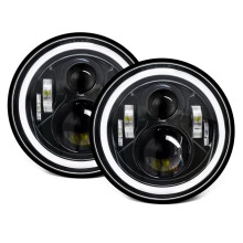 7 Polegada 100W Carro LED FaróIs DRL Turn Signal Light LED Halo Ring Angel Eyes Lights para JK TJ LJ CJ H1 H2