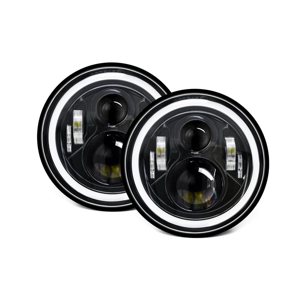7 Inch 100W Car Led Headlights Drl Turn Signal Led Halo Ring Angel Eyes S For Jk Tj Lj Cj H1 H2 Light 4713116665105