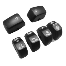Conjunto de 6 Peças de Tampas de Botão de Controle de Guidão de Motocicleta para Softail Sportster 883 1200 Dyna CVO Softail