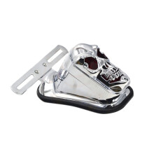 Motorcykelbromsljus Bakljus Skull Ljus Varningssignal för Prince Silver