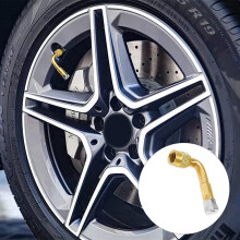Auto Reifen Ventil VerläNgerung Adapter 90 Grad Ventil Aufblasen DüSe mit 180-Mm Ventil VerläNgerung Rohr für Autos MotorräDer