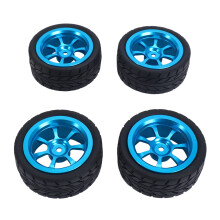 65Mm Metallfelge + Gummireifen mit Hohem Grip Reifen für  144001 A959 A959-B 124019 124018 RC Autoteile, Blau