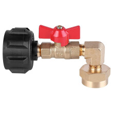 QCC1 Propan-NachfüLl-Ellbogenadapter, 90-Grad-Propan-NachfüLldruckadapter mit EIN-Aus-Ventil für 1-LB-Tankzylinder