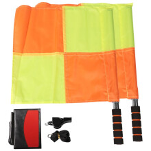 FußBall Schiedsrichter Kit FußBall Kariertes FußBall Flaggen Brieftaschen Notizbuch mit Roter Gelber Karte und Pfeife