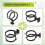 Adjustable Pointer Finderscope Bracket 6-Point Guidescope Rings Mount Astronomical Telescope,82mm(49mm-81mm) 5