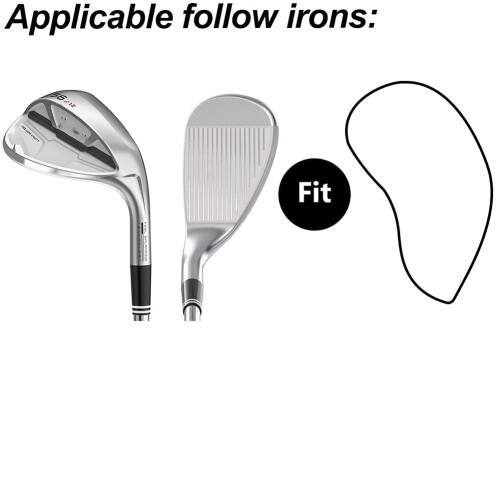 Iron Covers, Iron  Covers met Nummer Neopreen  Iron Covers Set, Club  Covers,Wit 2