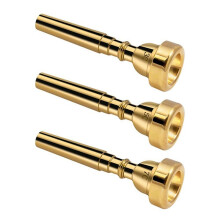 3 Pack Trompet Mondstuk 3C 5C 7C Trompet Accessoires, Messing Trompet Mondstuk Set voor Beginners (Goud)