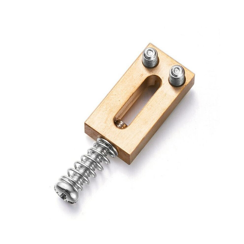 6 Set Bridge Saddle for Solid Brass Electric Guitar Bridge Bridge Code String Pull String Code String Saddle (Silver)