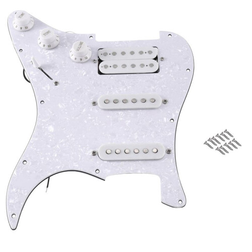 ST SQ Elgitarr Laddad FöRtråDad Elgitarr Pickup-Enhet Vit PäRla