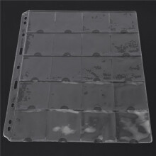 10 PCS 20 Poches Porte-Monnaie Classique Pages de Dossier pour Album de Stockage Sac Organisateur de Stockage Transparent