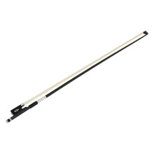 Violin Bow 4/4 Composite Flower Carbon Fiber Pure Horsetail Carved Silver Sheepskin Hand Rest Bow