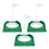 3 Pcs  Putting Cup  Hole Training Aids  Accessories  Training Putters with Plastic Flag Green + White 1