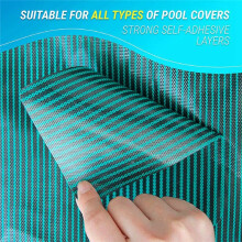 12Pcs Pool Safety Cover Patch,12X8In/4X8in Pool Cover Patches Self Adhesive Pool Cover Repair Kit for Swimming Pools