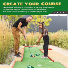 3 PièCes  Putting Cup Trou de  Aides à L'EntraîNement Accessoires de  Putters D'EntraîNement de  avec Drapeau en Plastique Vert +