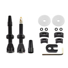 Tubeless Air Valve, MTB for Mountain Road Bike Tubeless Rim Valves Set Cycling Replacement Parts Attachment Black-44mm