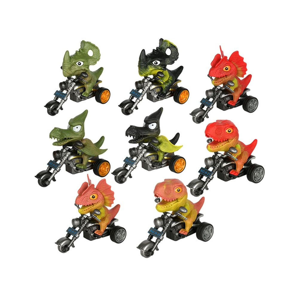 8PCS Friction Powered Inertia Animal Motorcycle Toy Vehicles Gifts for Kids Dinosaur Motorcycle Game Dino Toys