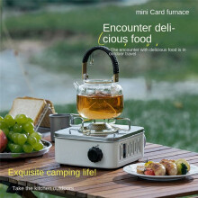 Outdoor Camping Kochen Gasherd Starker Trips Brenner Grill Superleichtes ReisezubehöR Kochutensilien-GrüN