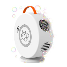 Bubble Machine for Kids , Rechargeable Bubbles Blower Maker for Outdoor , Automatic Rotating 90&360 Bubble Toys White