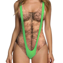 BH-Slipset Imitatiehuidhaar 1-Delig Badpak Dames Huidskleur Bikini Zomer XXL