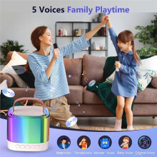 Karaoke Machine with 2 Wireless Microphones Portable  Speaker for Home Party Music Player